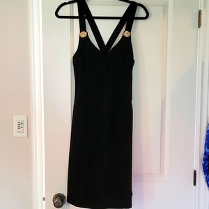 Genuine leather black Danier minidress vintage